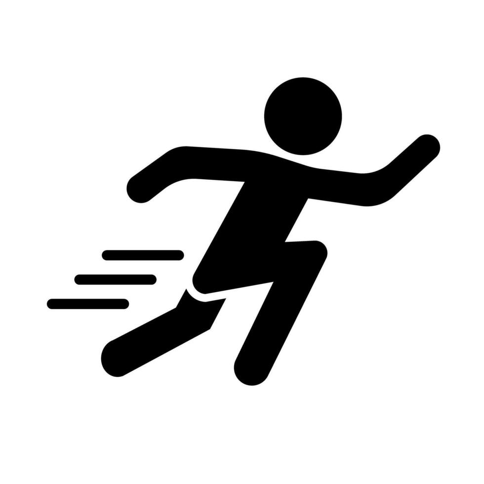 ligeramente corriendo persona pictograma icono. vector. vector