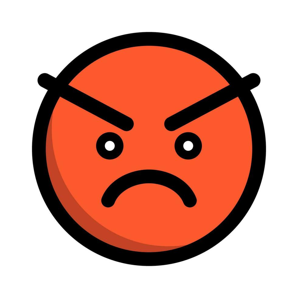 Blushing and angry person face icon. Vector. vector