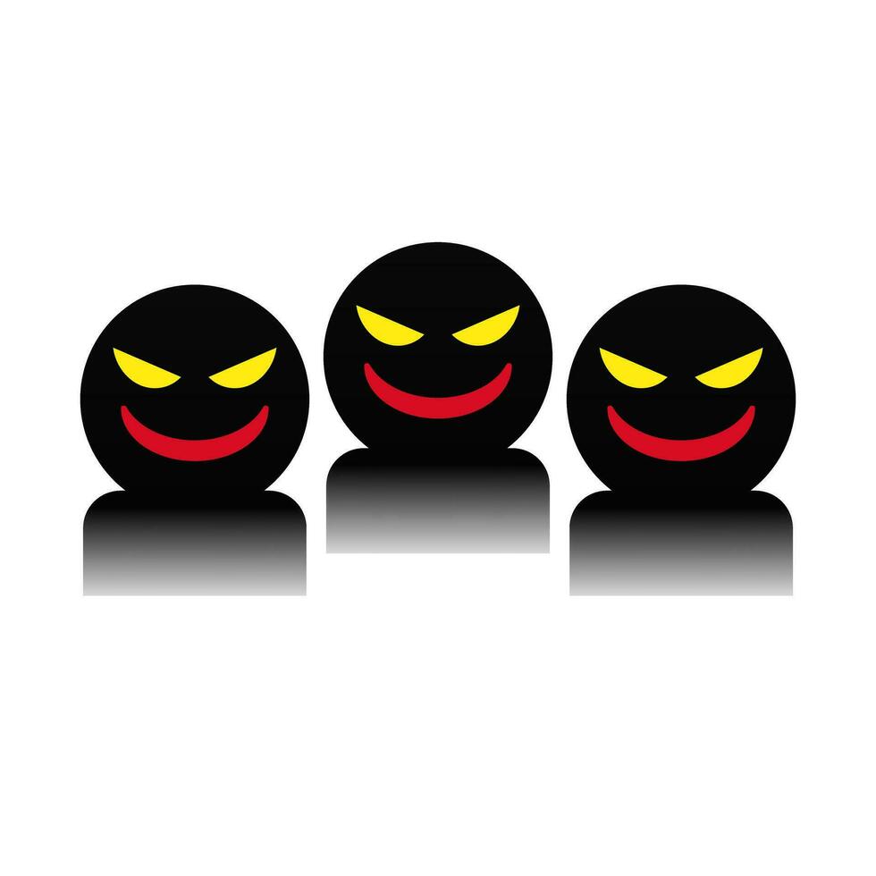 Suspicious trio group icon. Vector. vector