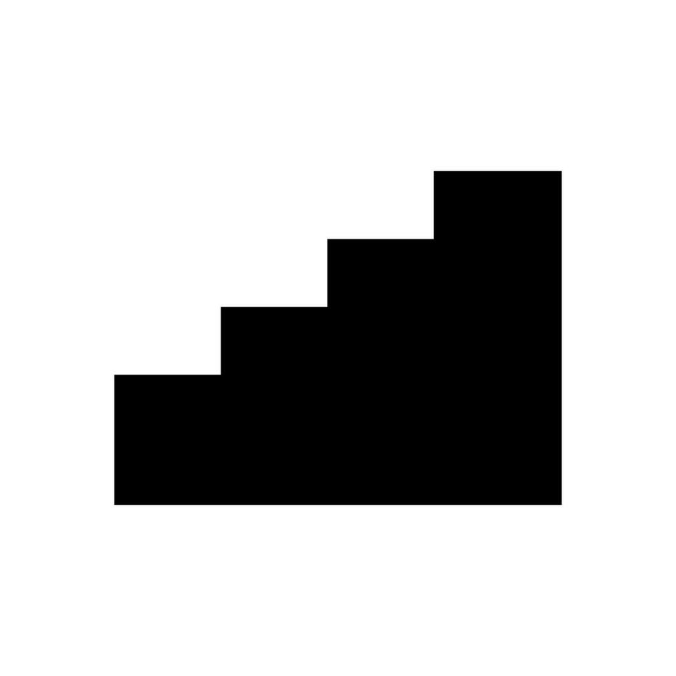 Stairs silhouette icon. Floor. Vector. vector