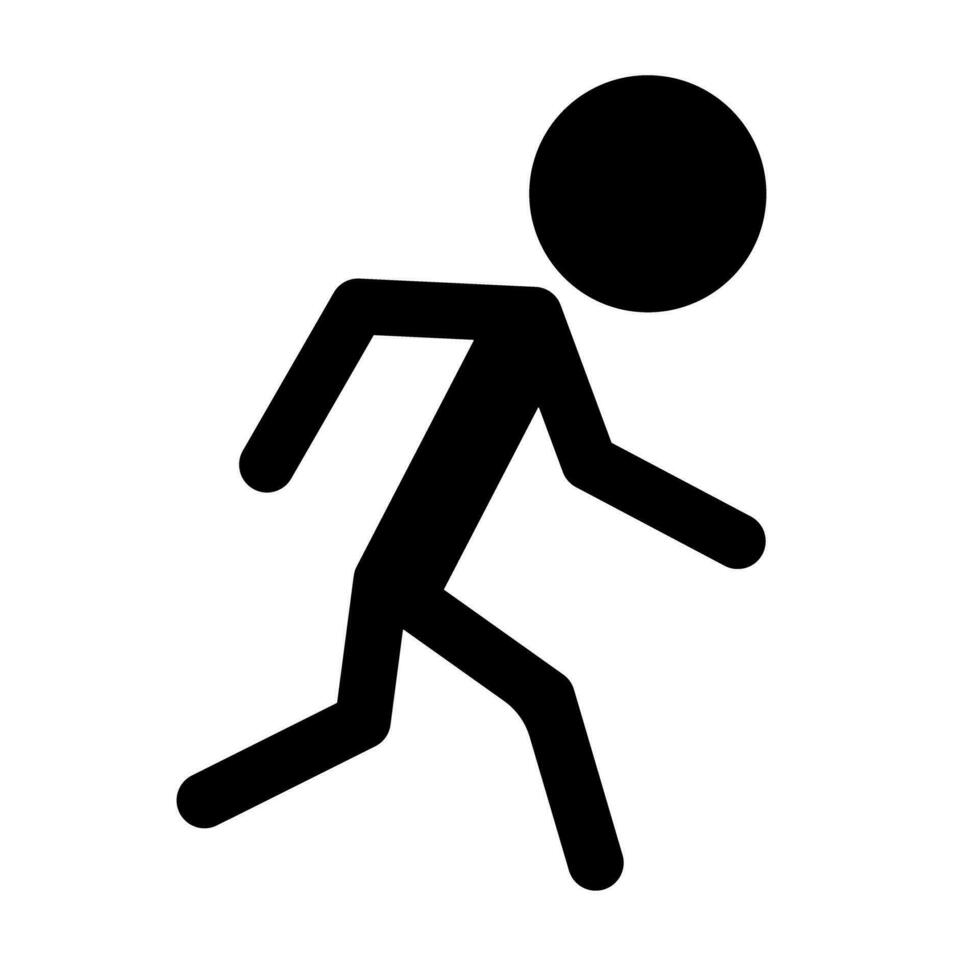 Moving person silhouette icon. Motion. Vector. vector
