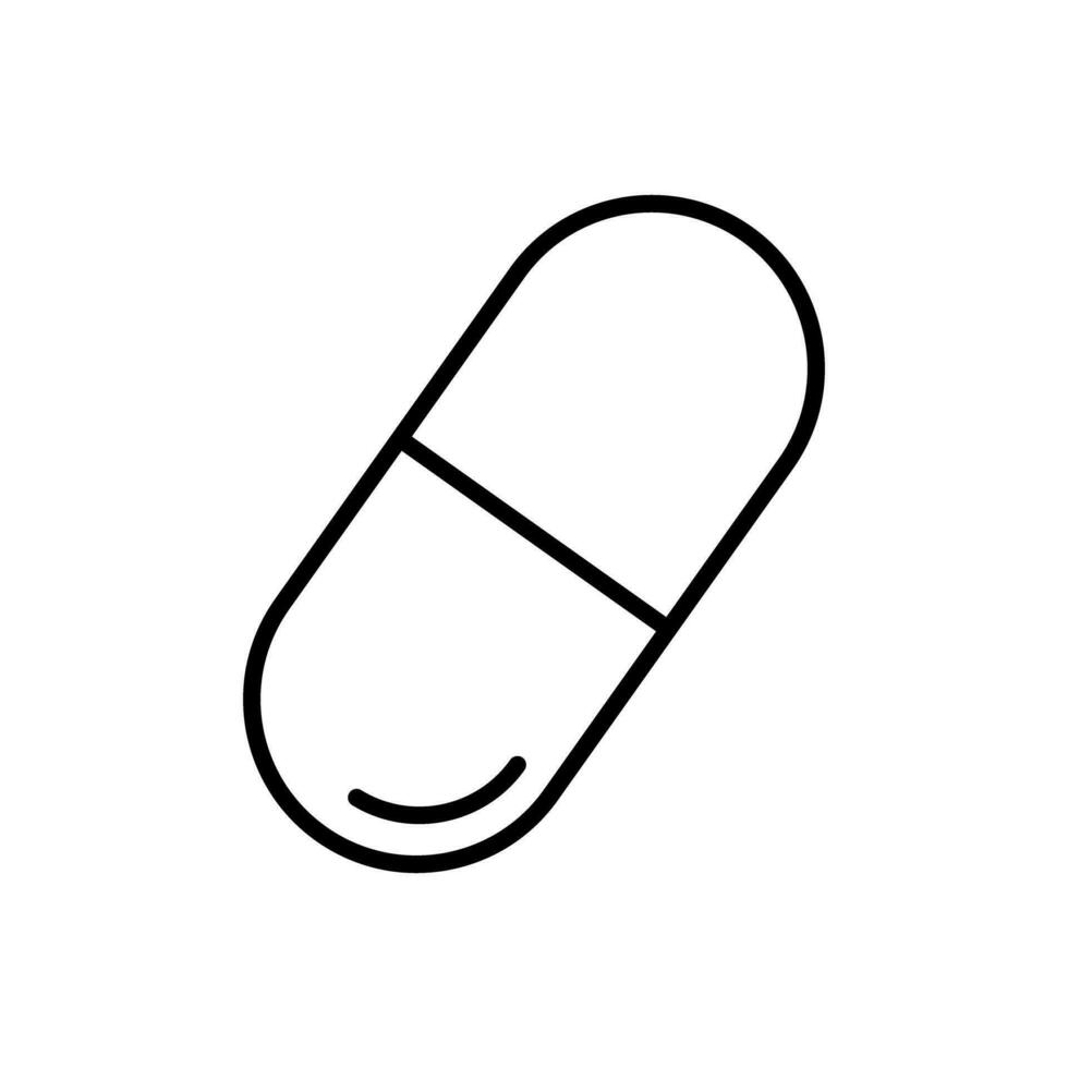 Simple capsule pill icon. Hospital drug. Vector. vector