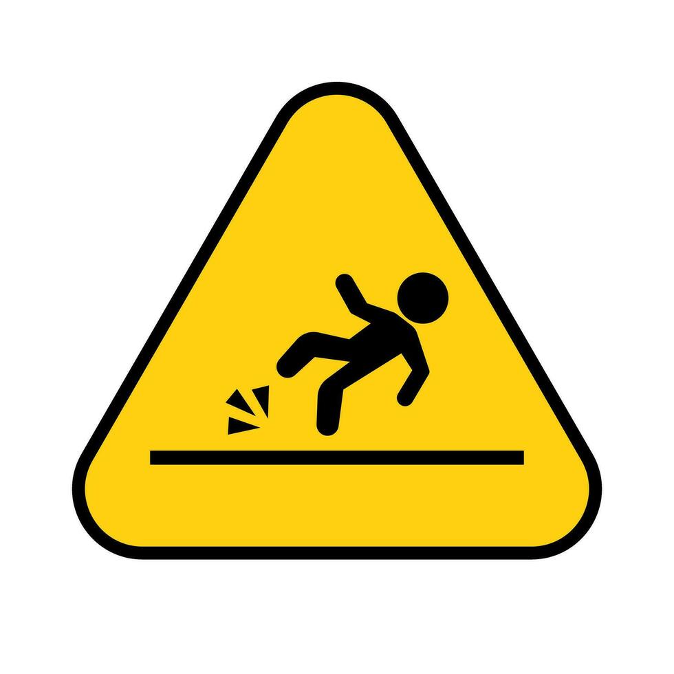 Caution slip sign. Caution falling down. Vector. vector