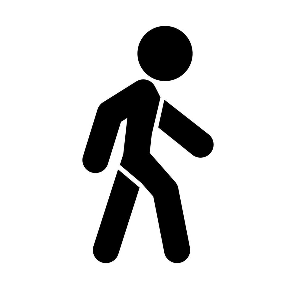 Person walking slowly Icon. Pedestrian. Vector. vector