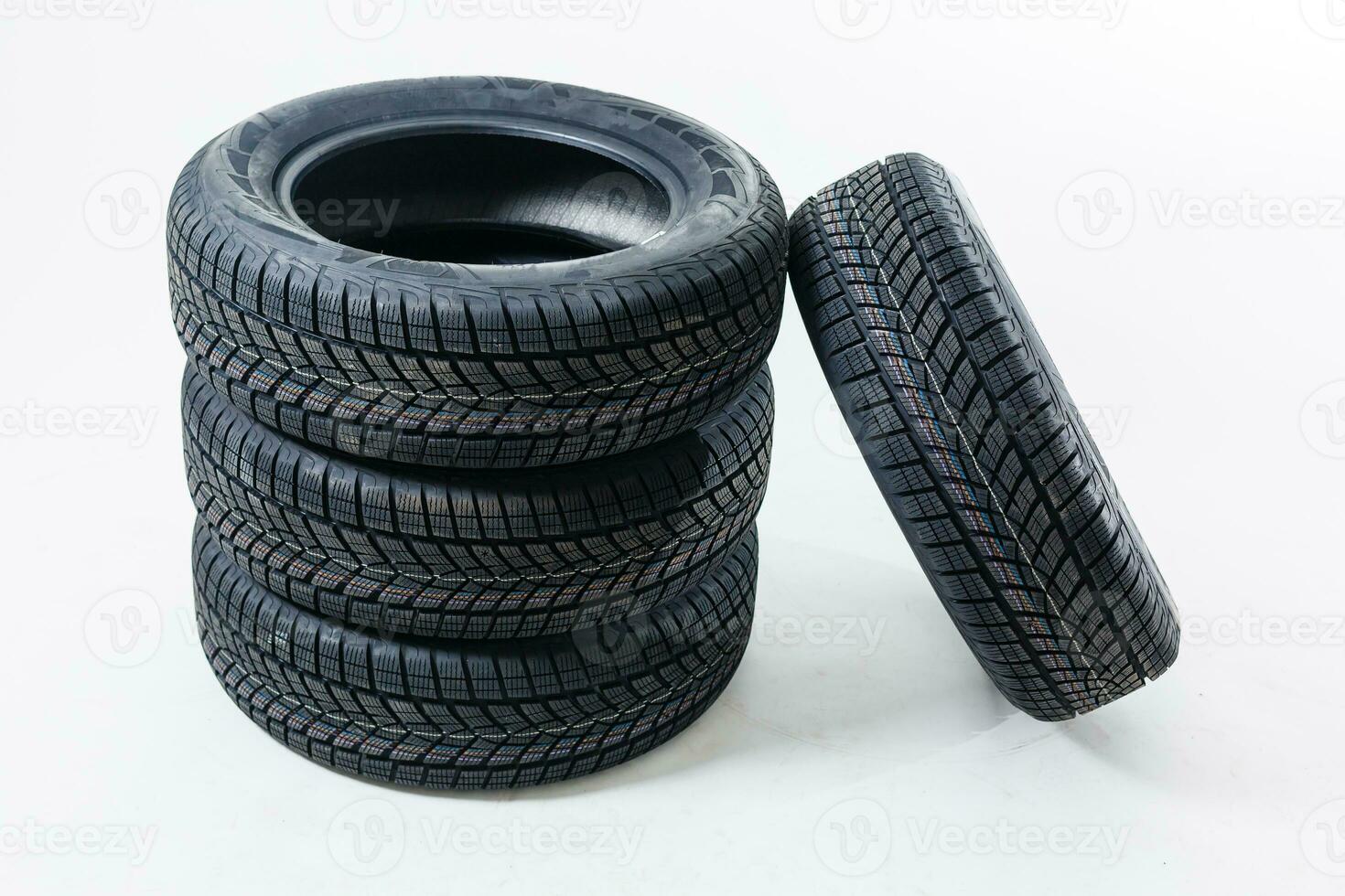 Car tire isolated on white background. photo