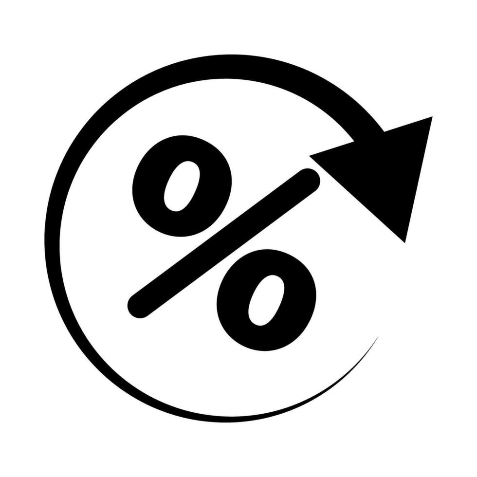 Percent icon of yield. Vector. vector