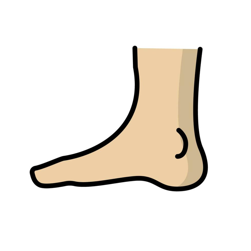 Flat design human foot icon. Vector. vector