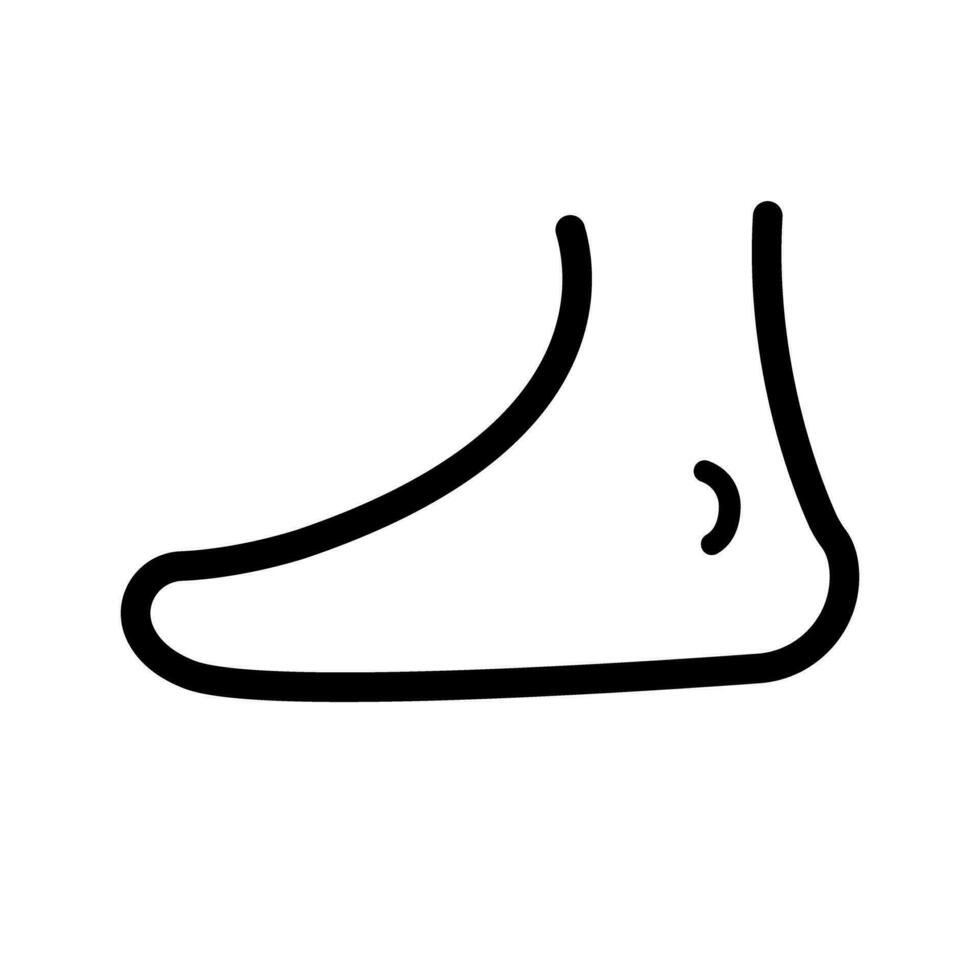Simple human foot icon. Vector. vector