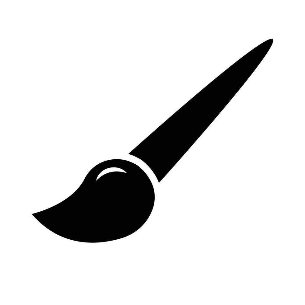 Brush silhouette icon vector