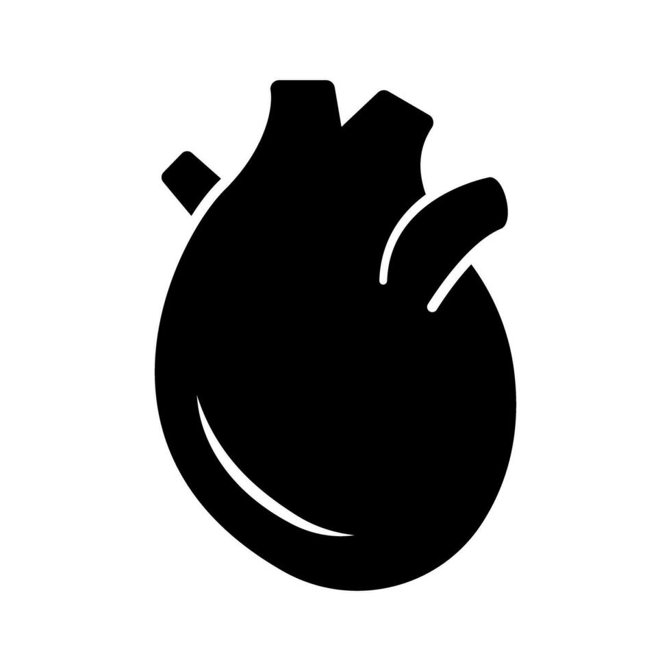 corazón silueta icono. Organo. vector. vector