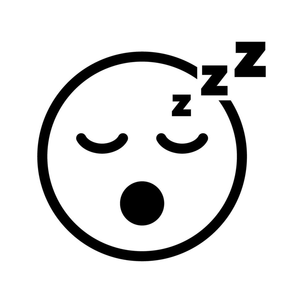 sencillo dormido persona cara icono. vector. vector