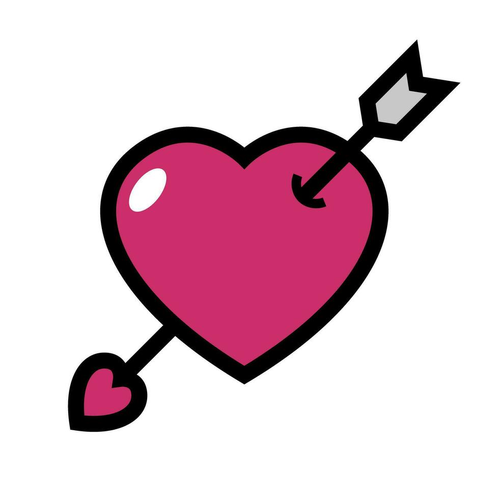 Pink cupid icon. Love and romance. Vector. vector