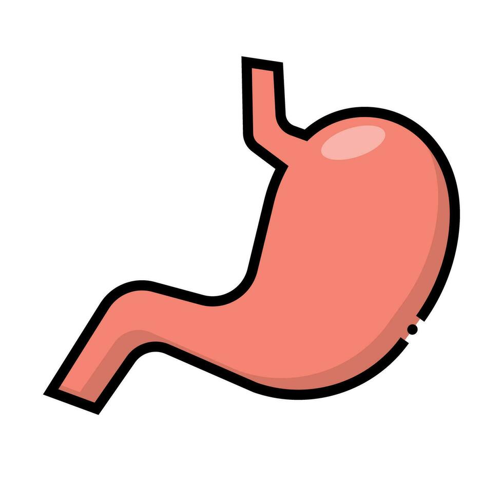 Flat design stomach icon. Digestion. Vector. vector