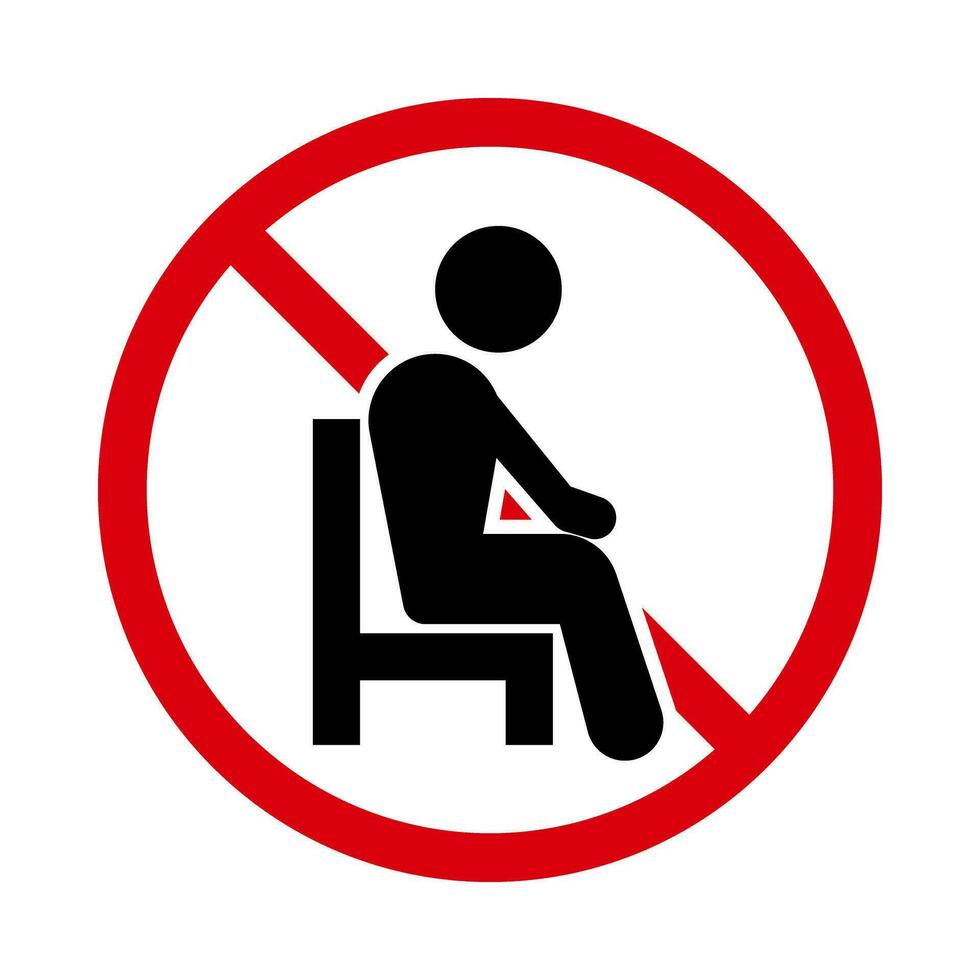 Do not sit here sign. Vector. vector