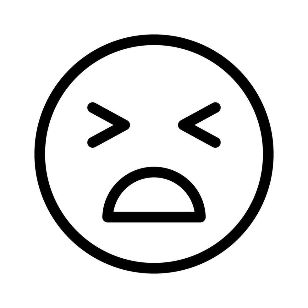Simple disgusting face icon. Vector. vector