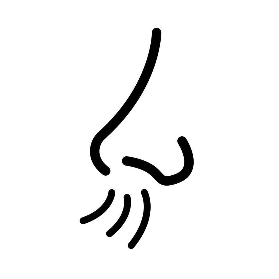 Nose and nose breath icon. Smelling nose. Vector. vector