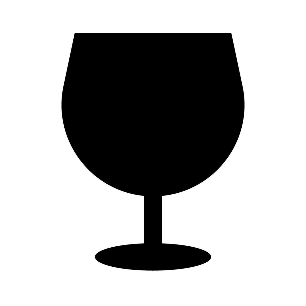 Simple wine glass silhouette icon. Vector. vector