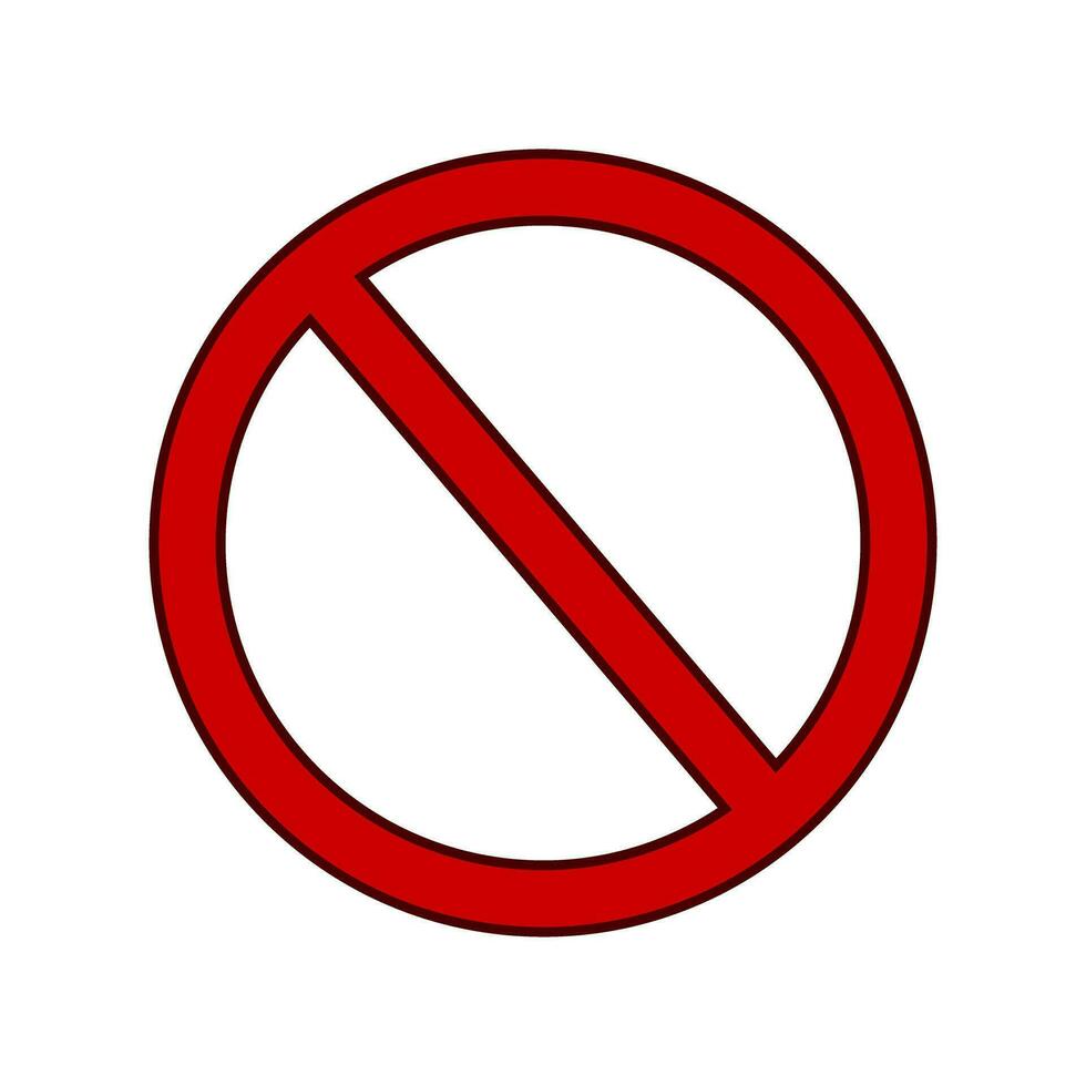 Prohibition mark. Restriction mark. Vector. vector