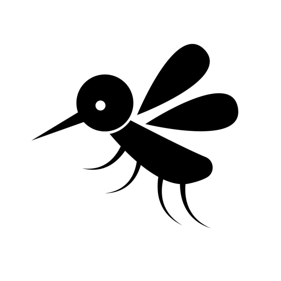 plano diseño mosquito silueta icono. vector. vector