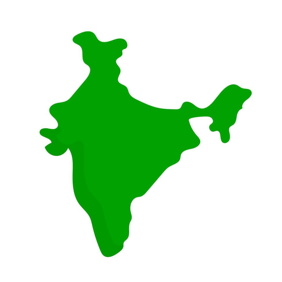 Simple Indian map icon. Vector. vector