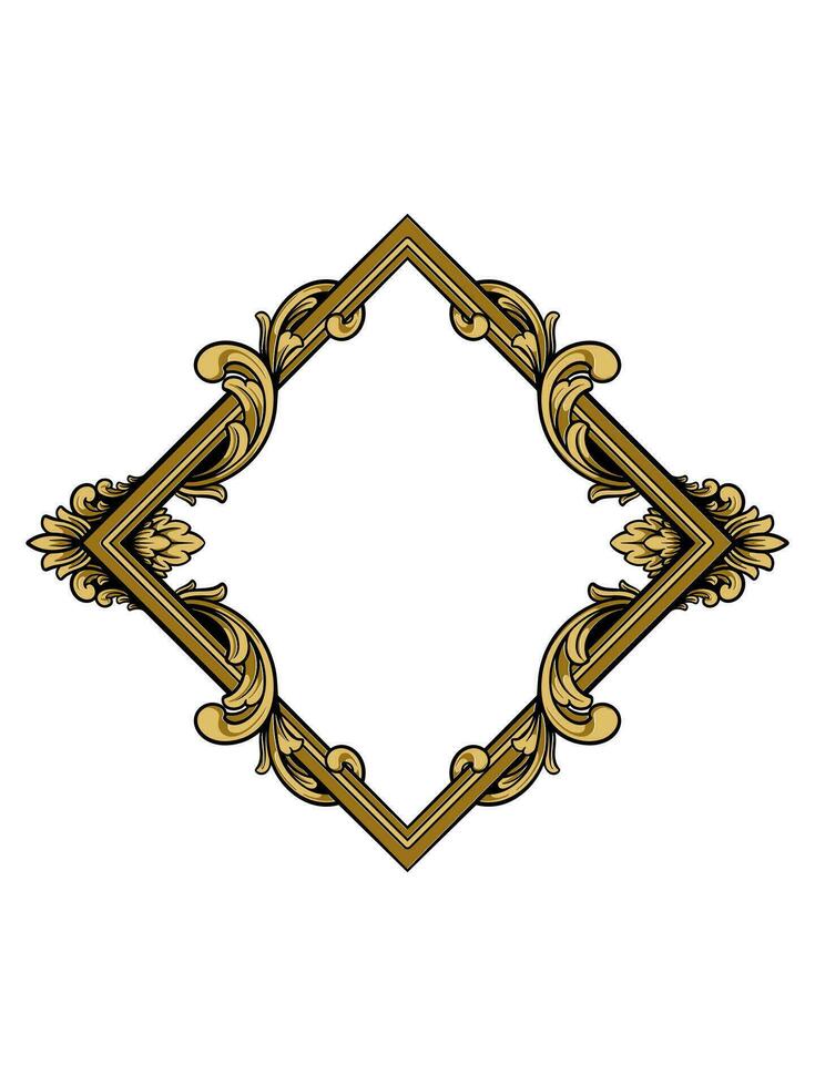 Clásico ornamento lujo oro estilo vector