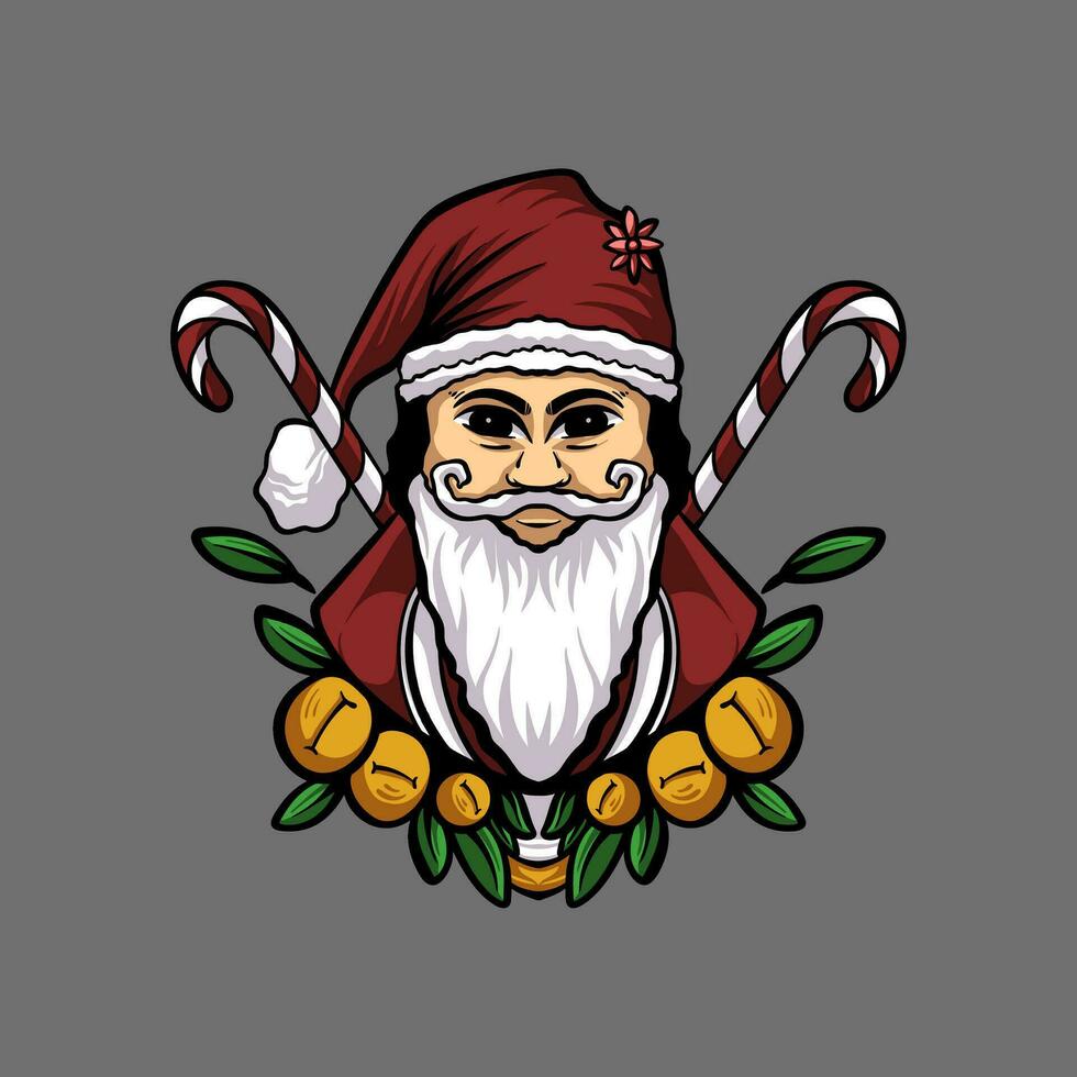 Cartoon Christmas badge logo collection vector