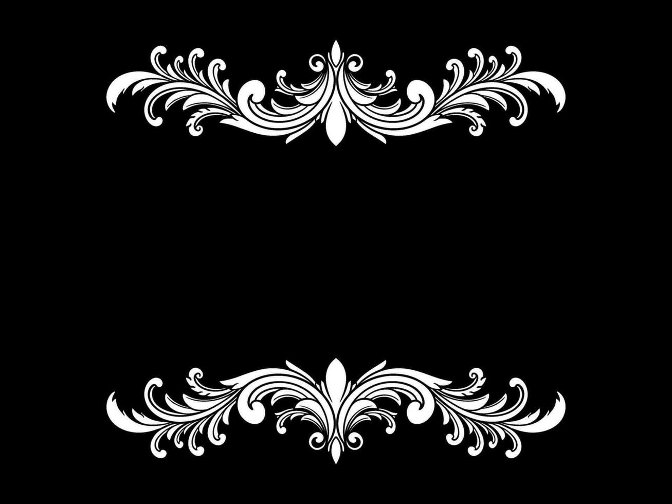 Vintage ornament for pole luxury simple vector