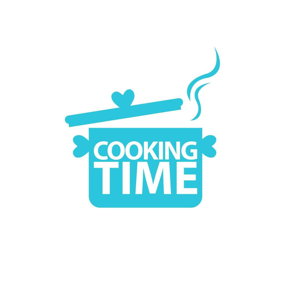 Time for Cooking icon. Blue icon on white background. From blue icon set. vector
