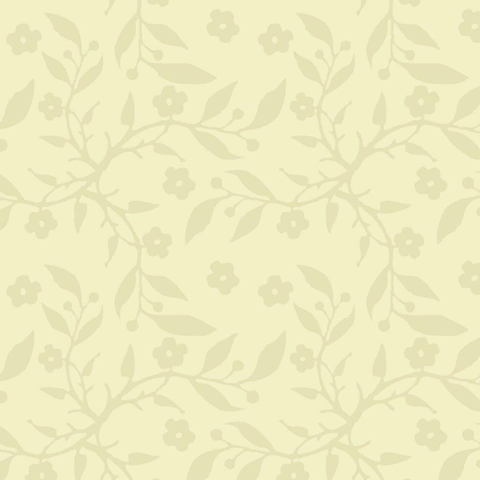 Beige natural Floral decorative design, background vector