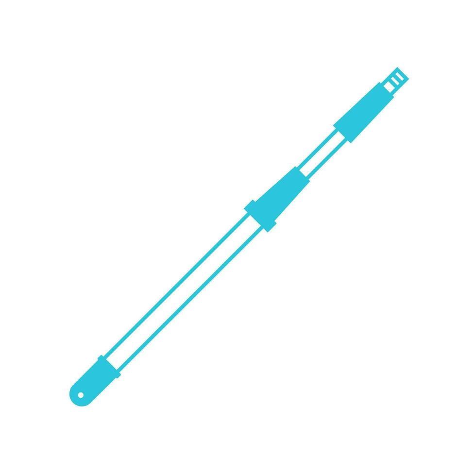 Telescopic extension threaded pole icon. Broom handle. From blue icon set. vector