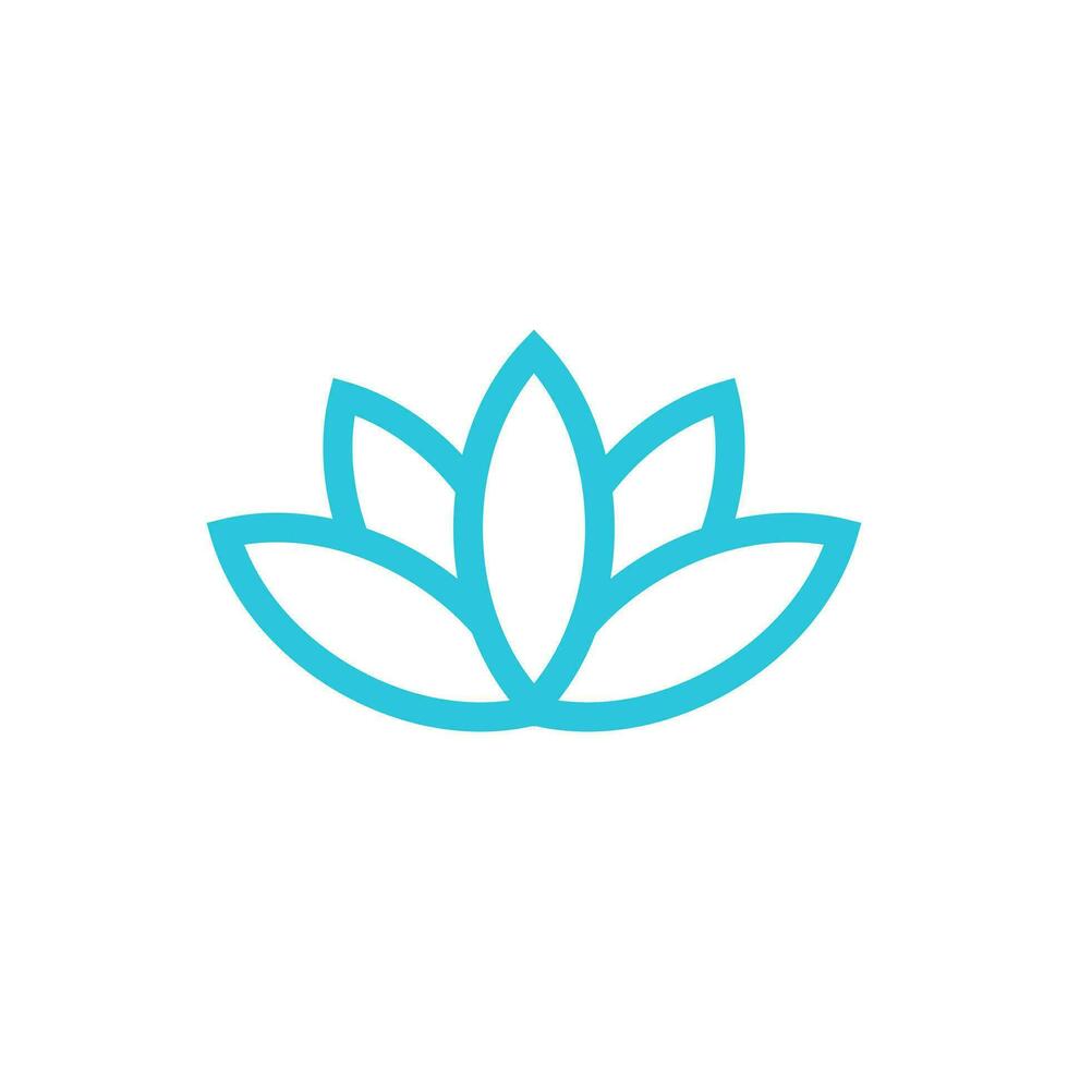 Spa lotus flower wellness icon, symbol from blue icon set vector