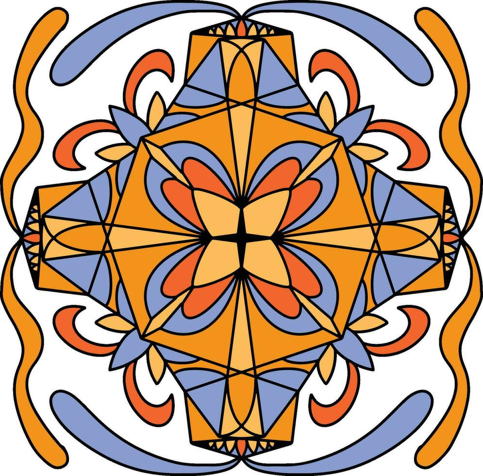 mandala flor Arte dos, con cómodo colores, bueno para gráfico diseño y decorativo recursos vector