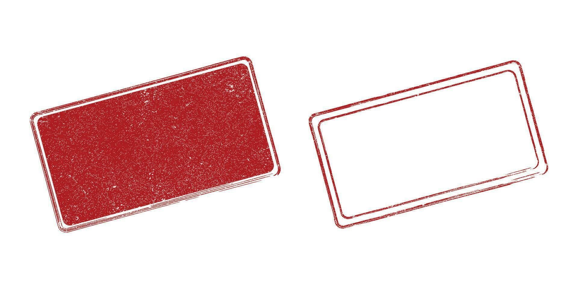 Grunge blank square post stamps. Blank grunge sign. vector