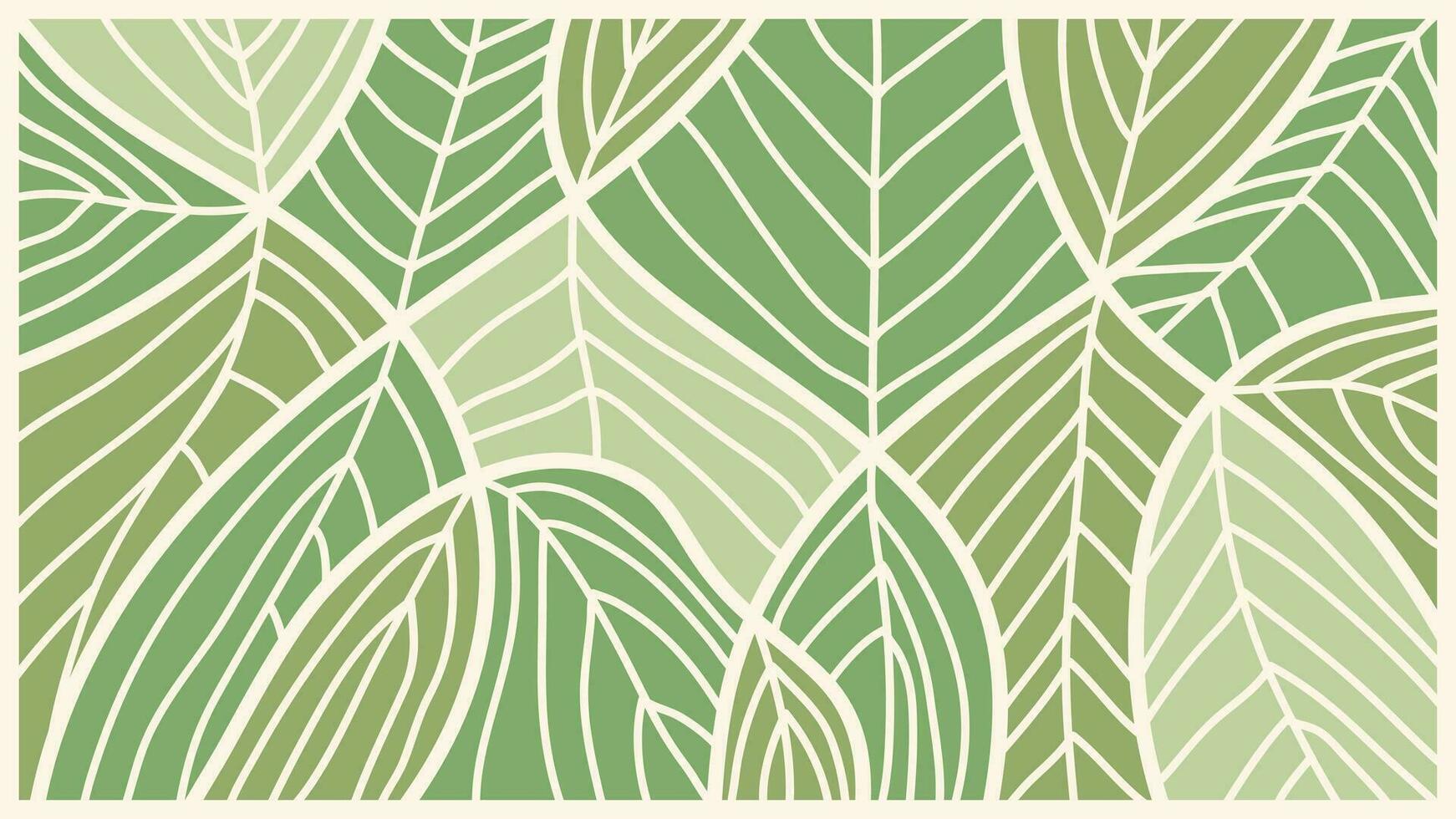 Abstract foliage botanical background vector. Green color wallpaper of tropical plants, palm leaves, leaf branches, leaves. Foliage design for banner, prints, decor, wall art, decoration. vector