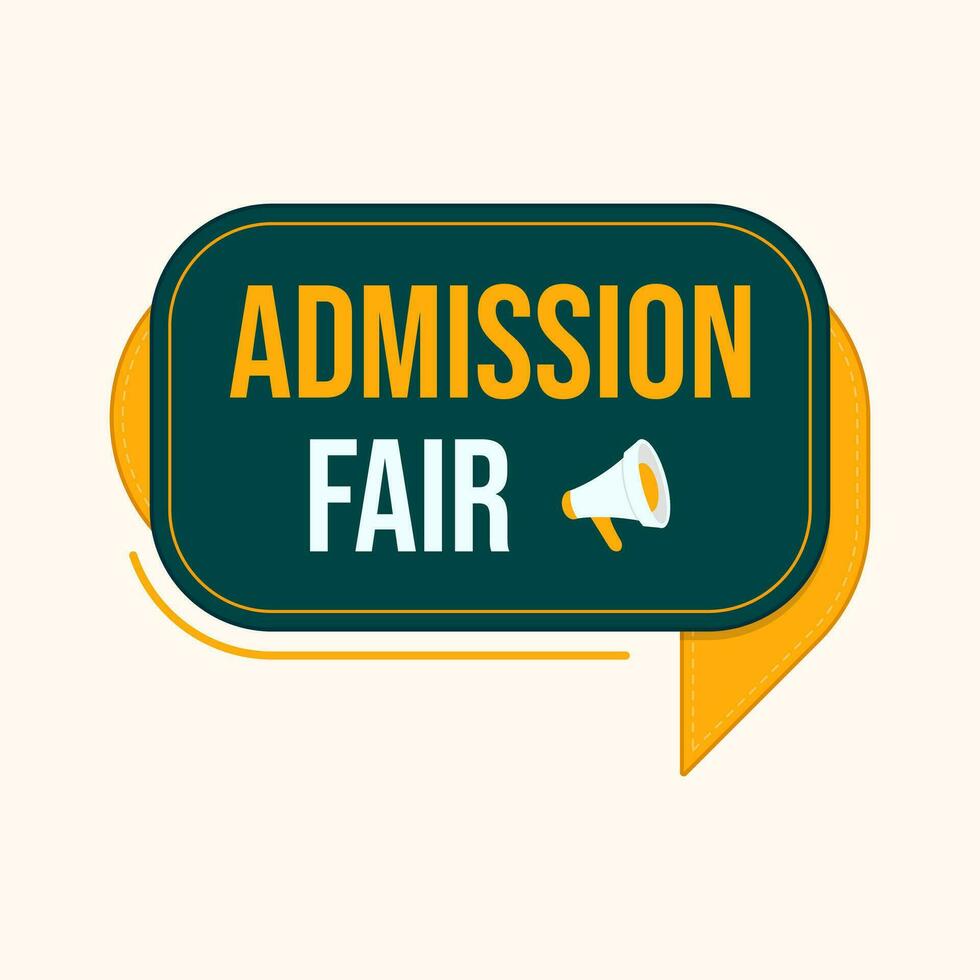 admission fair flat design for educational banner vector