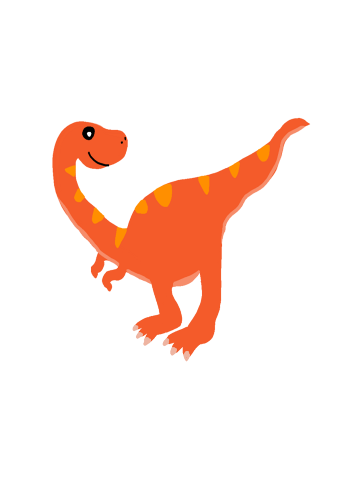 dino conjunto dentro simples mão desenhado desenho animado estilo. png