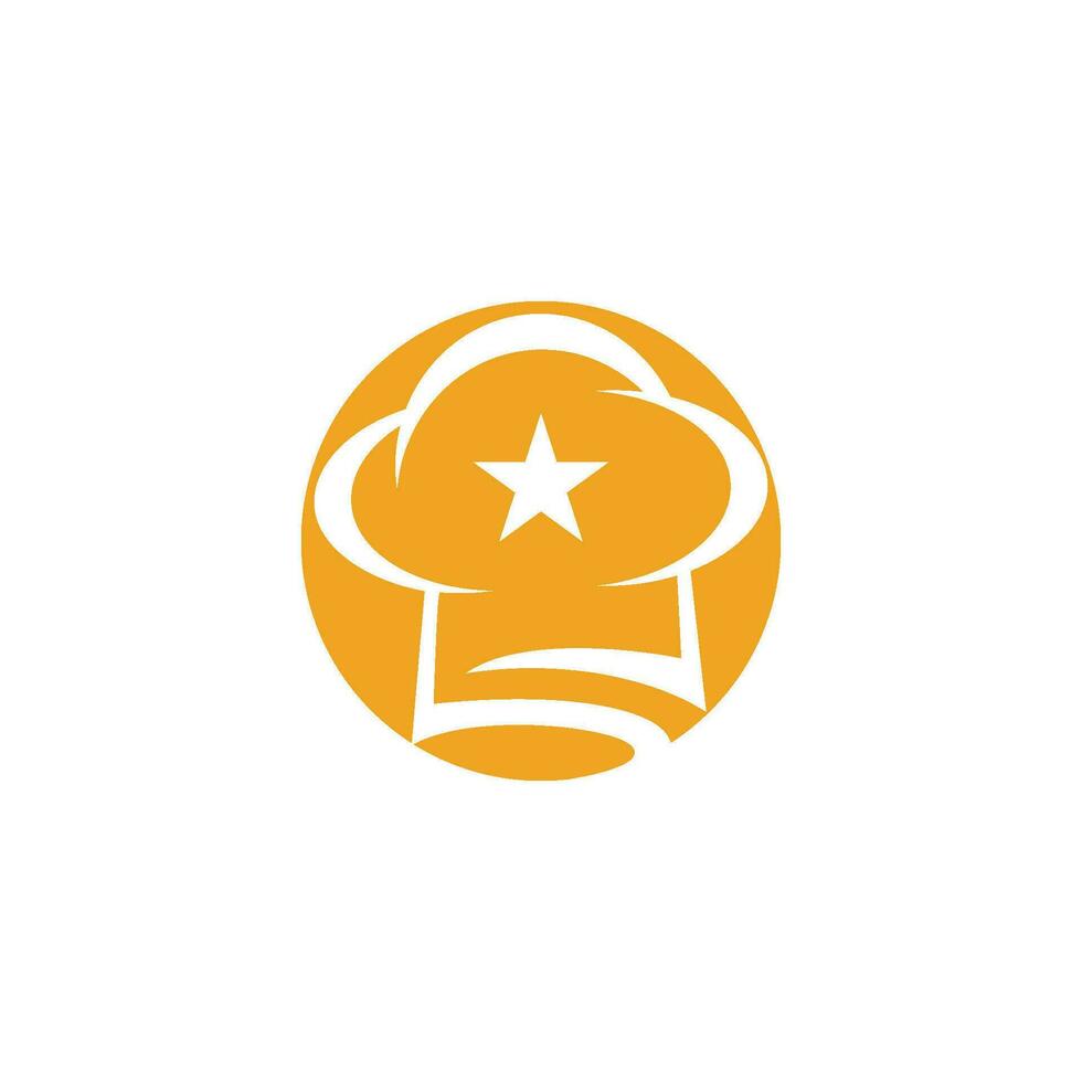 Hat chef logo template vector
