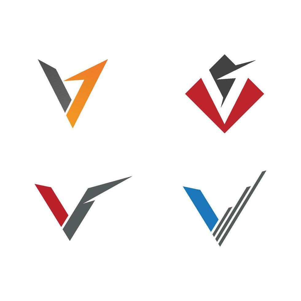 V Letter Logo Template vector