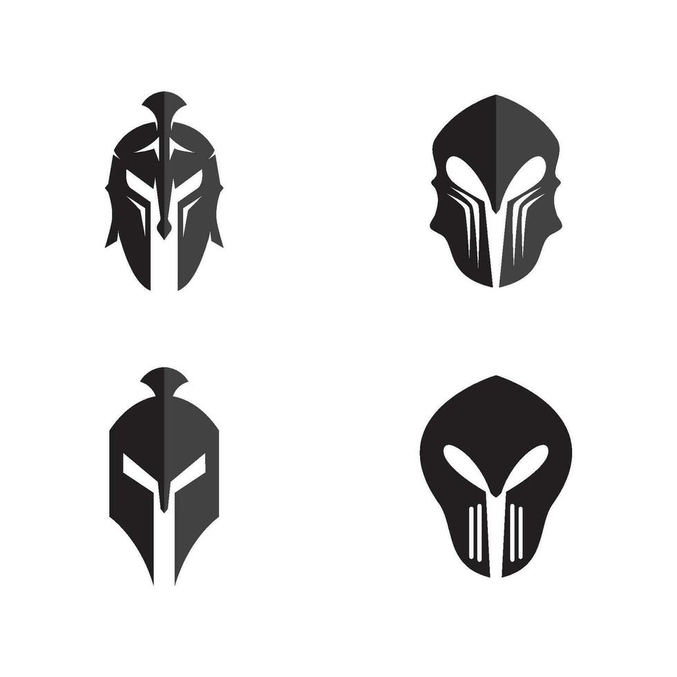 Spartan helmet logo template vector