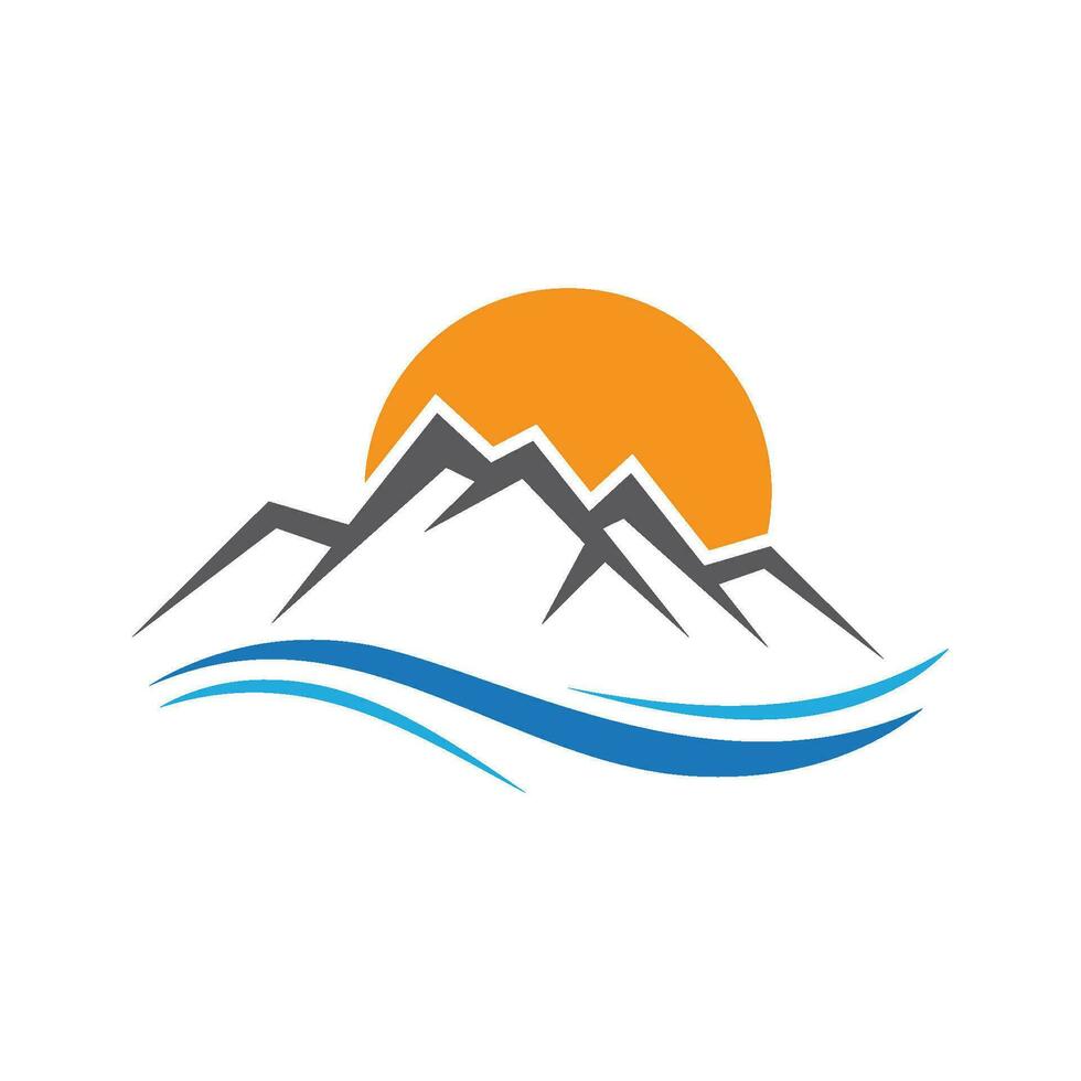 logotipo de icono de montaña vector