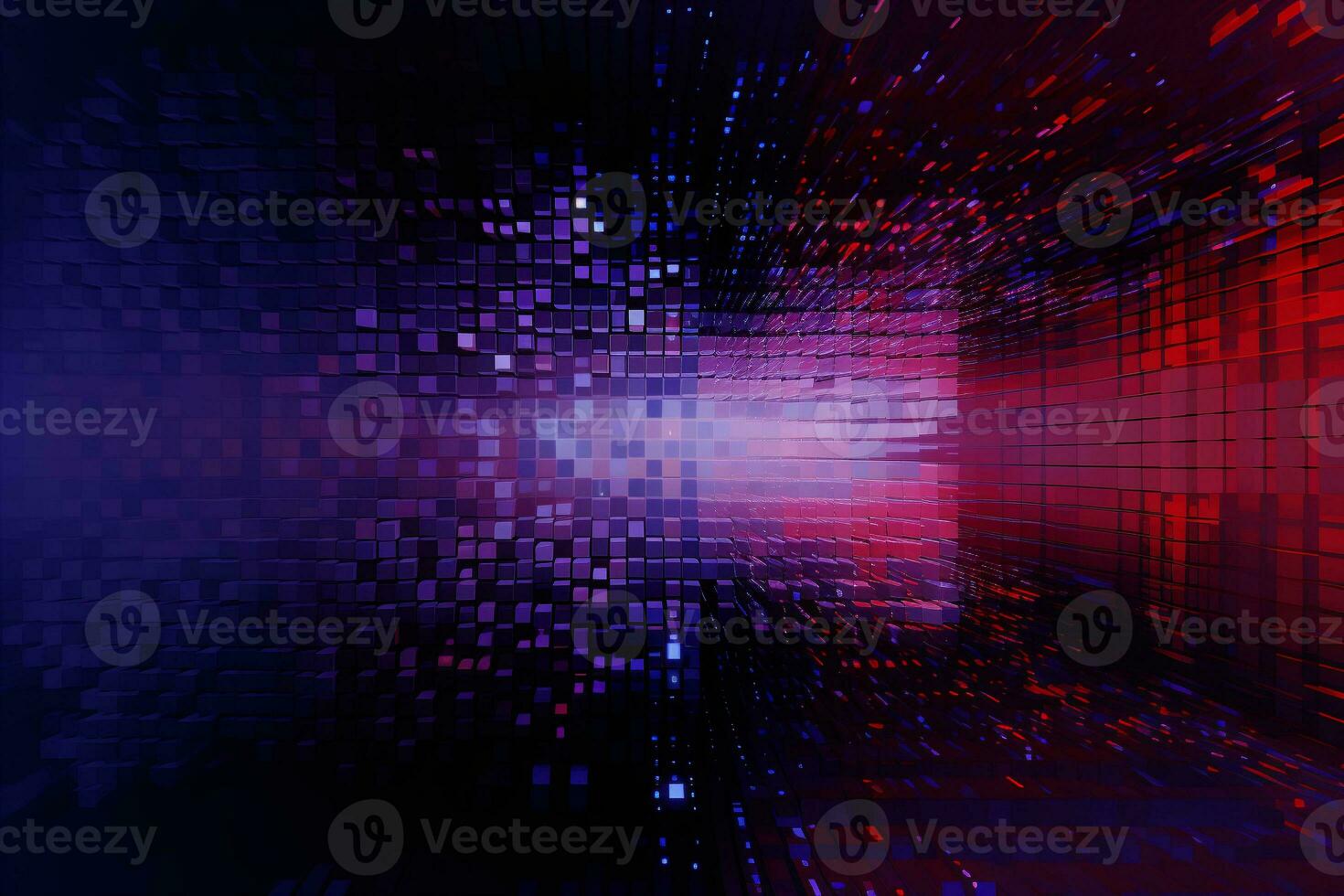 AI generated Abstract digital gradient, colorful pixels in pink and purple colors Flow of digital information Technology futuristic background photo