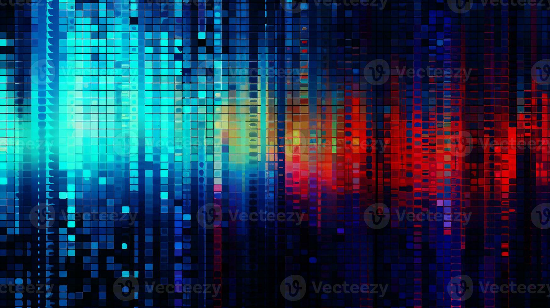AI generated Abstract digital gradient, colorful pixels in pink and purple colors Flow of digital information Technology futuristic background photo