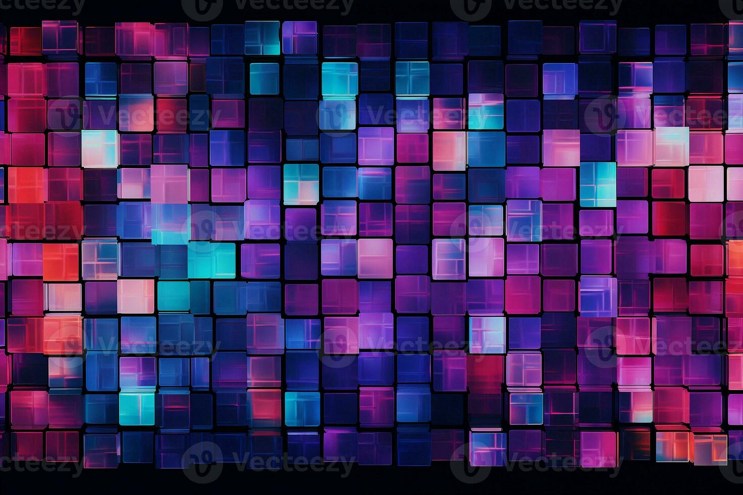 AI generated Abstract digital gradient, colorful pixels in pink and purple colors Flow of digital information Technology futuristic background photo