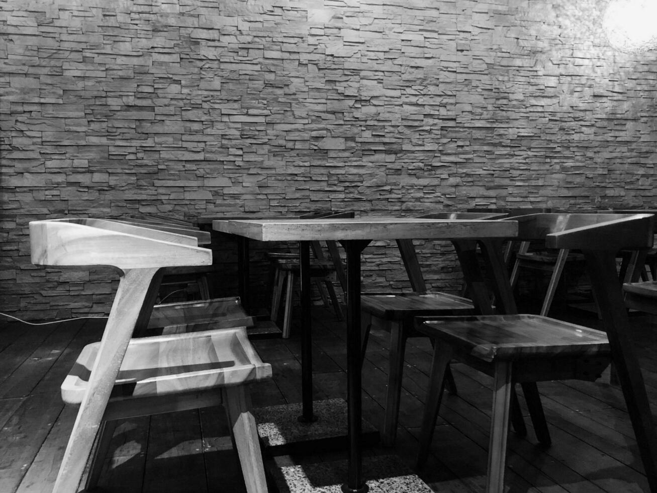 Black and white vintage Cafe and Resto photo