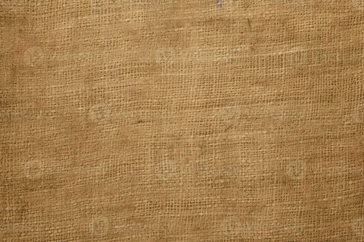 Rough burlap textile texture in natural tan color. Ai generated photo