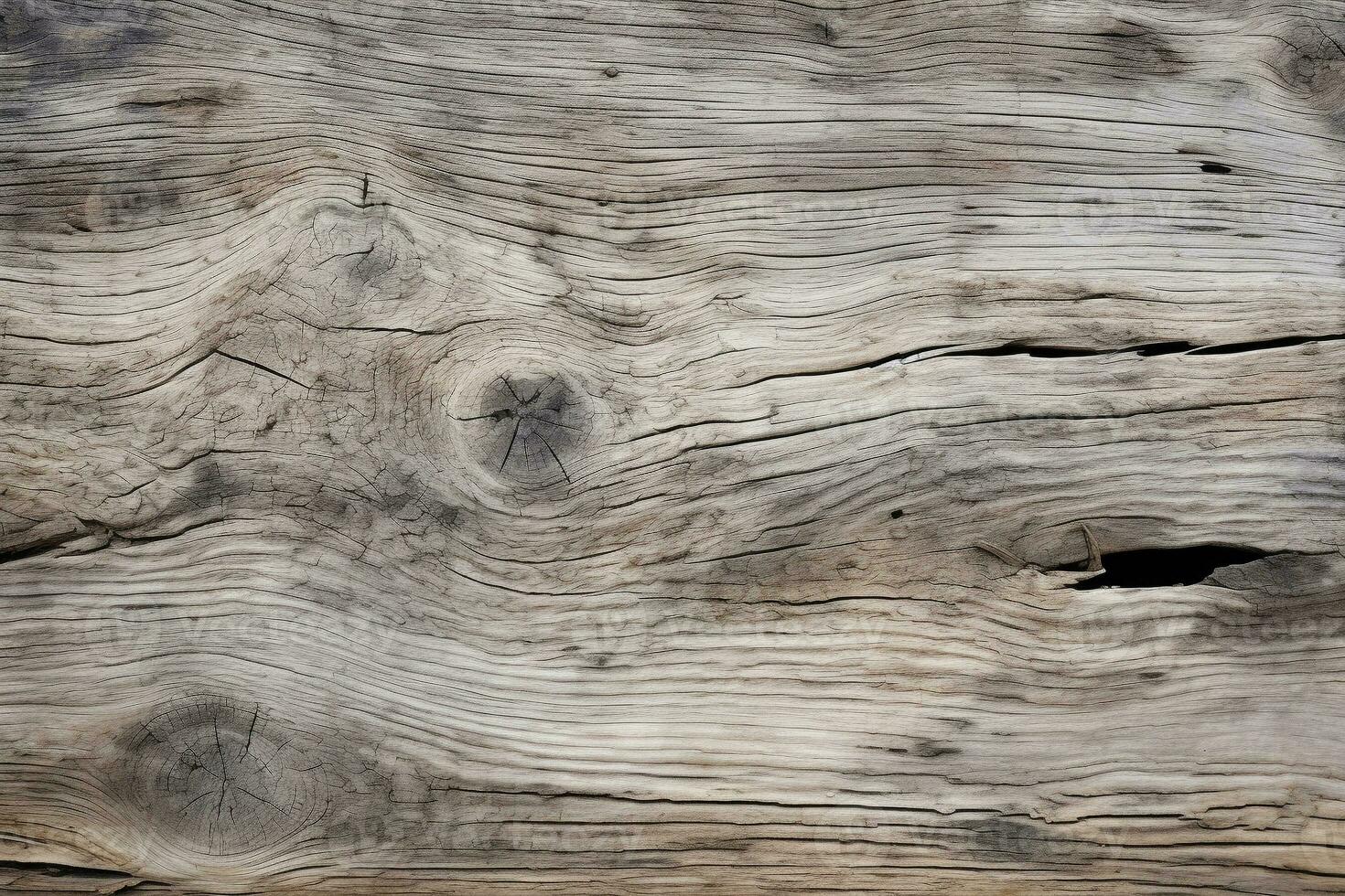 Weathered driftwood texture with natural graining. Ai generated photo