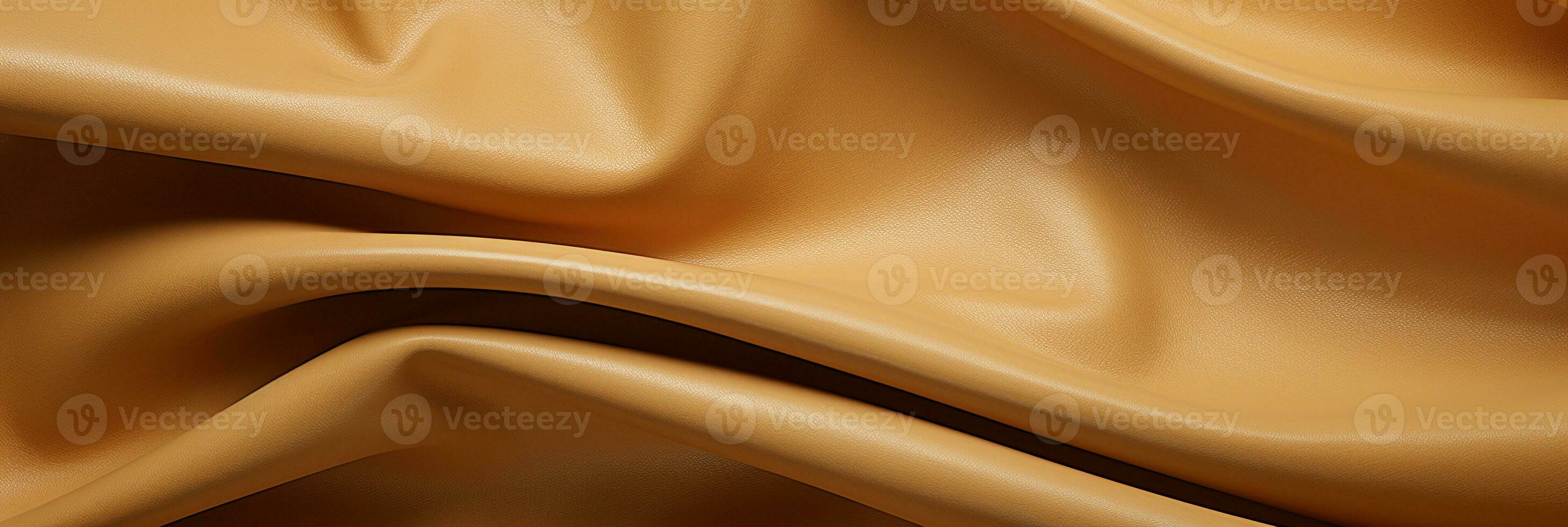 Brown canvas texture background with abstract soft waves. AI Generative photo