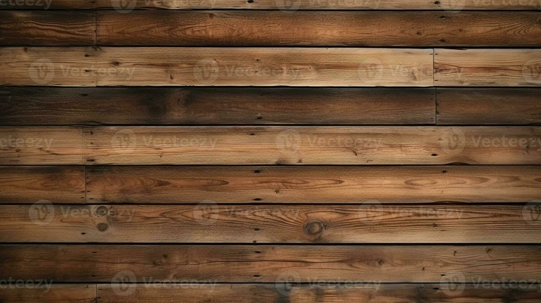 AI generated Brown rustic planks wood wall texture background with rustic charm and natural grain pattern. Generative ai. photo