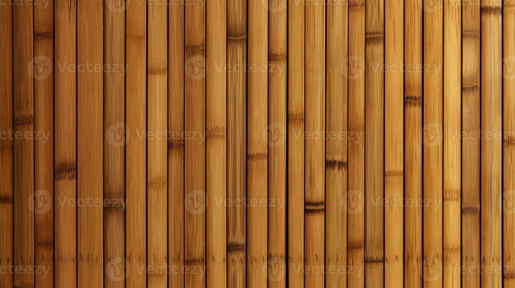 Close-up detail of rustic wood bamboo surface texture background. AI Generative photo