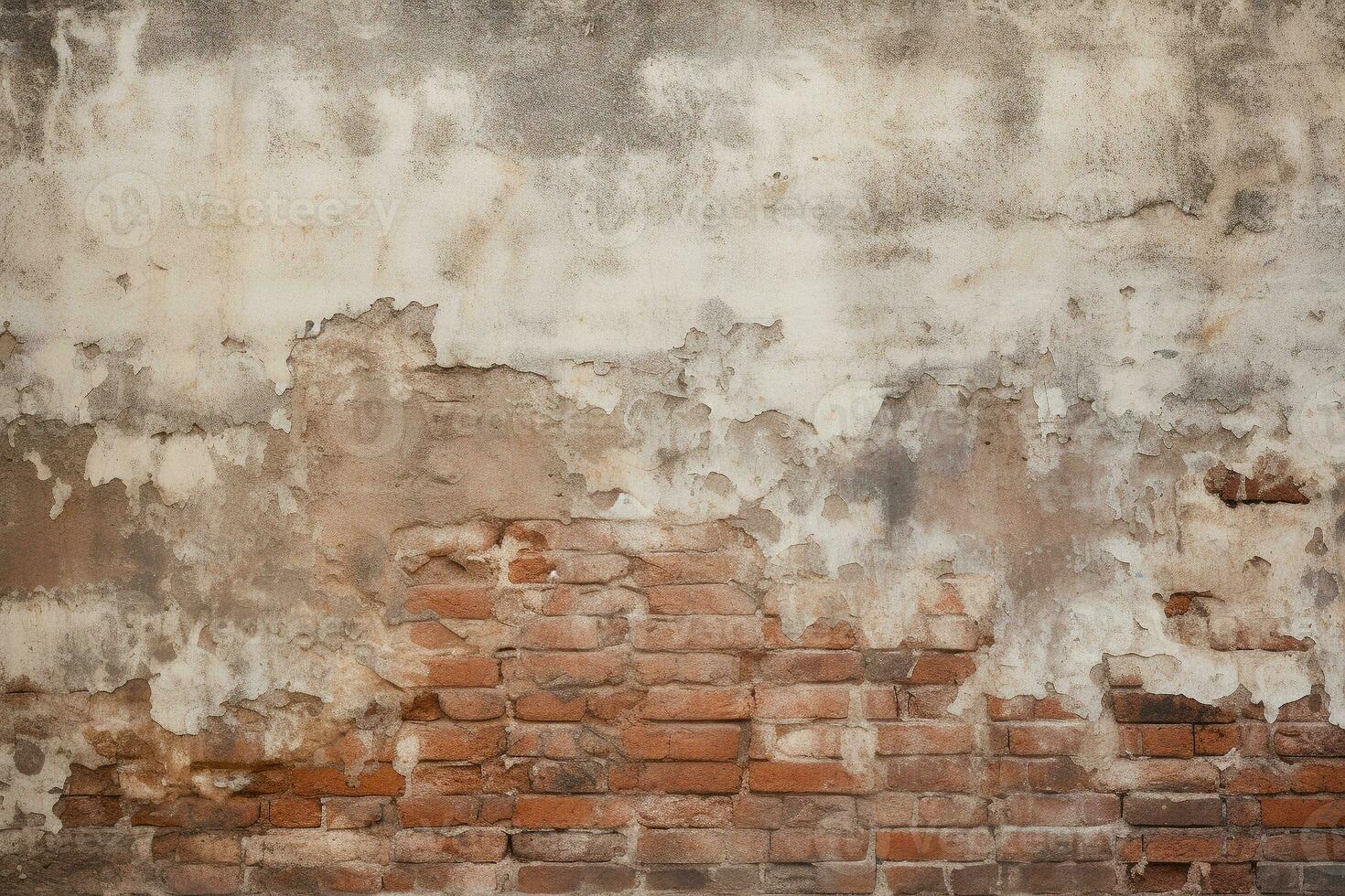 Grungy urban brick wall texture in high resolution. Texture, background, pattern. Ai generative photo